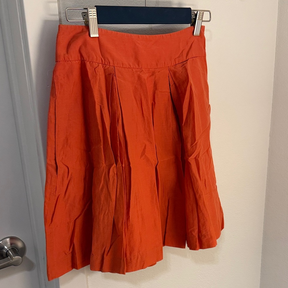 Banana Republic Vibrant Orange A-Line Skirt